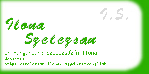 ilona szelezsan business card